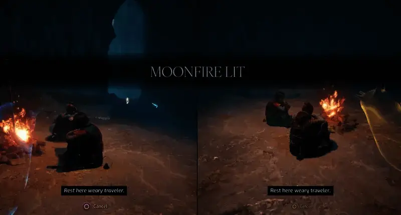 双影奇境黑暗之魂篝火彩蛋画面