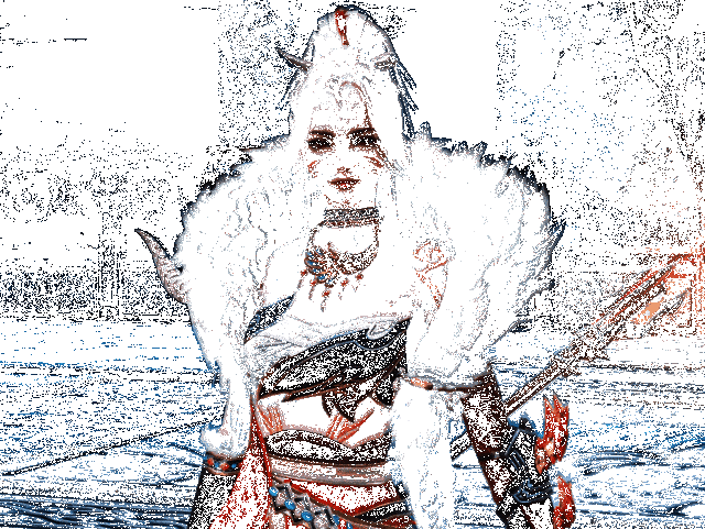 女荒火面部特写展示