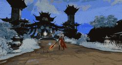 女荒火轻功展示