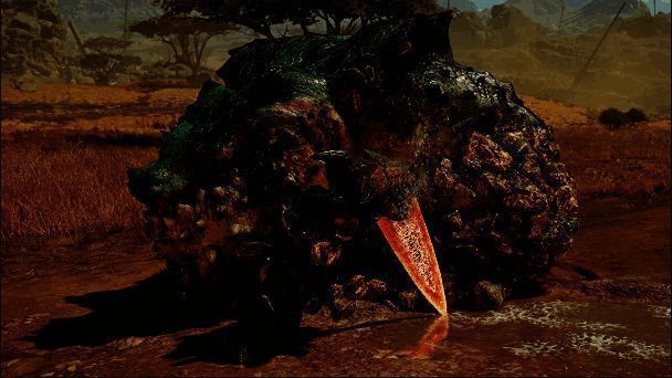 《怪物猎人：荒野》单手剑蓄力下刺斩示例图