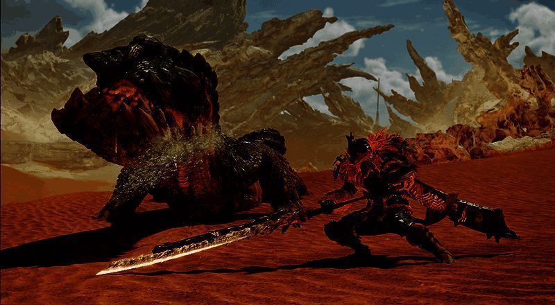 《怪物猎人：荒野》太刀气刃斩衍生招式画面