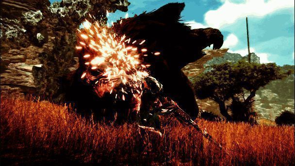 《怪物猎人：荒野》大剑抵消上捞斩示意图