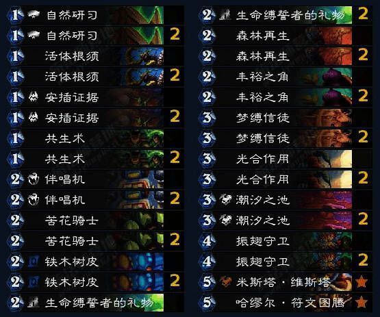 《炉石传说》推荐卡组展示图