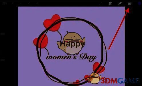 procreate进入绘画界面操作图