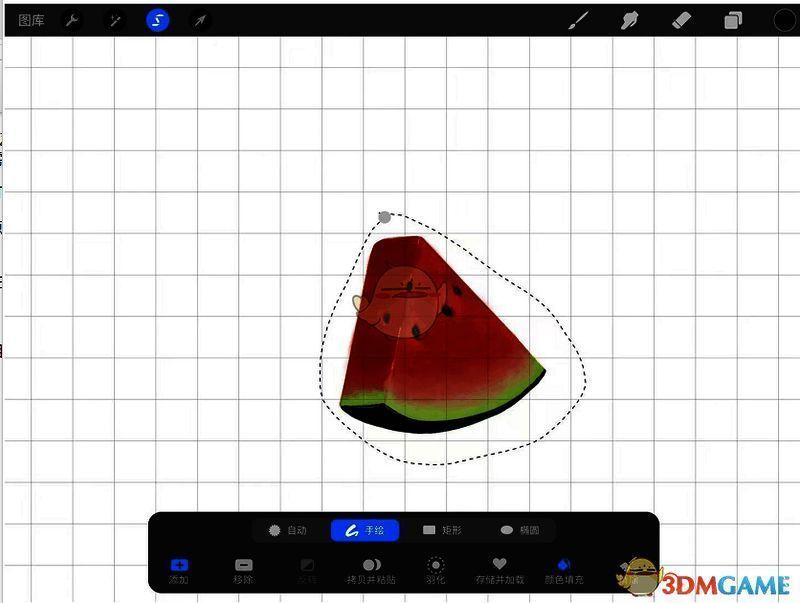 圈选图案的操作界面图