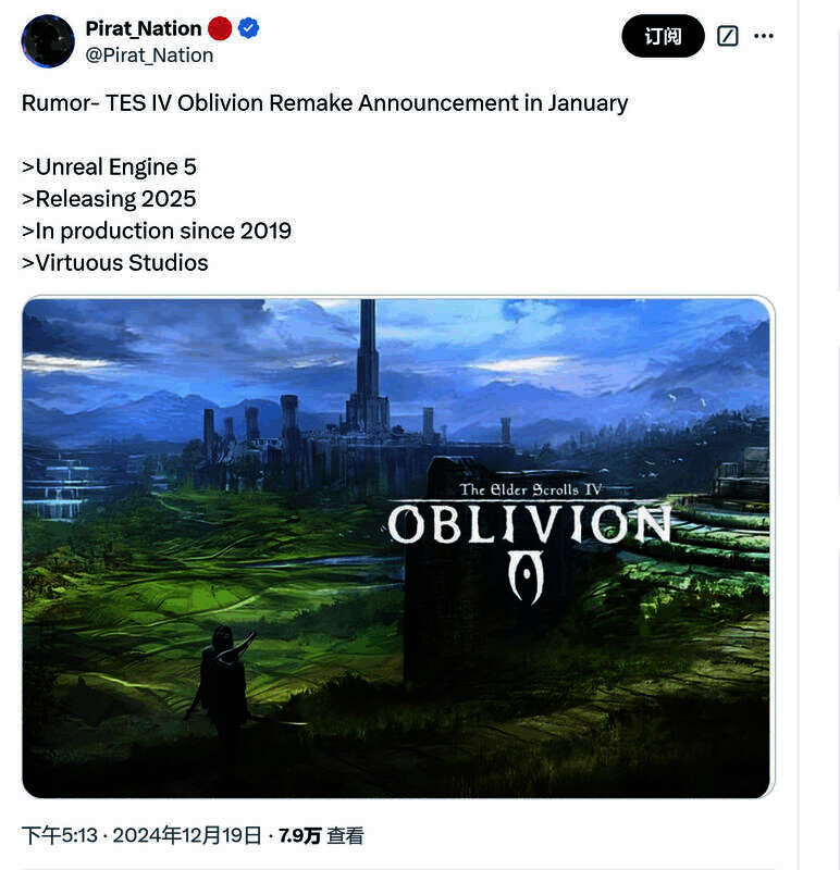 《上古卷轴4：湮没》重制版相关场景