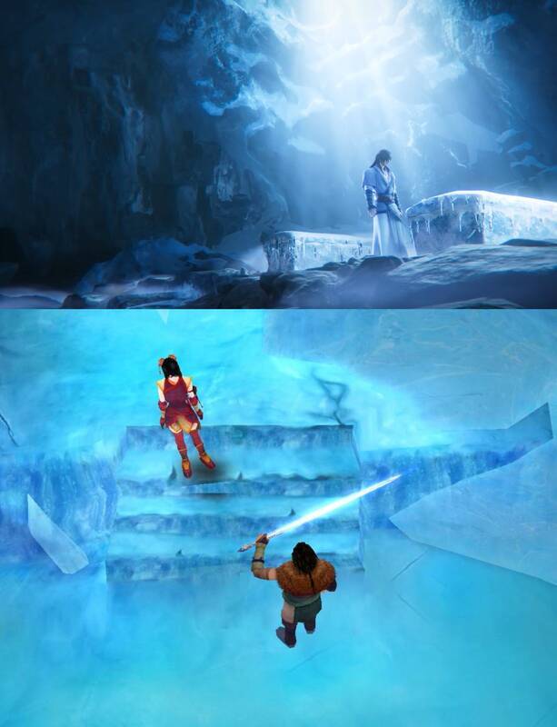 《仙剑奇侠传四》重制版与原版画质对比图2