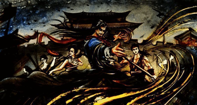 乔峰与丐帮弟子对峙画面