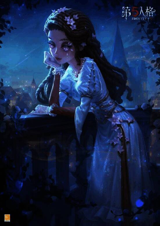 《第五人格》心理学家-朱丽叶时装海报，月色下的等待