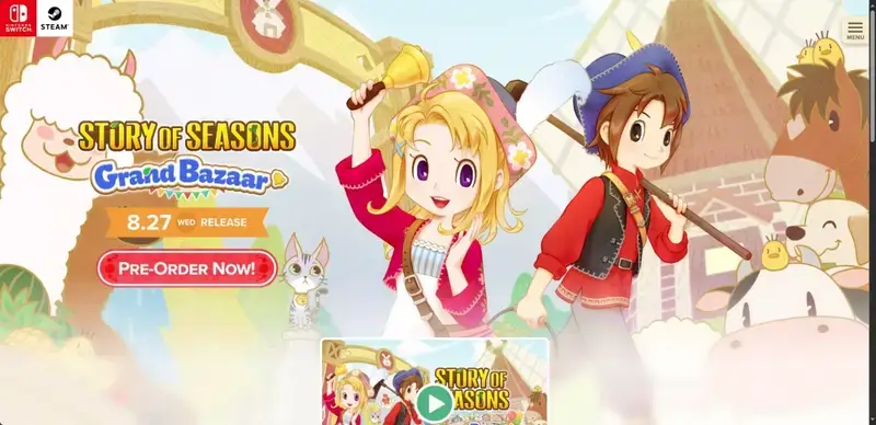 《牧场物语 来吧！风之繁华集市》官网展示图片