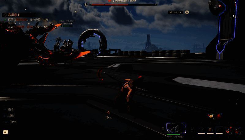 玩家躲避 BOSS 攻击画面