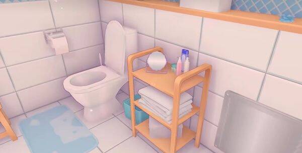 花饰发圈在卫生间的图1