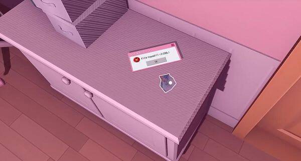 电脑桌小柜子处拼图位置图