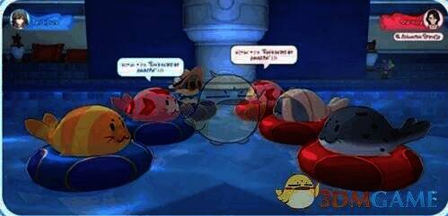 比赛双方小海豹上场画面