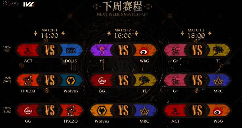 2023IVL秋季赛第七周赛事预告图