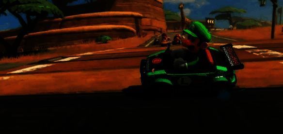 《马里奥赛车：世界》游戏画面另一示例