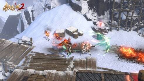 《极无双2》玩家与灵宠互动画面