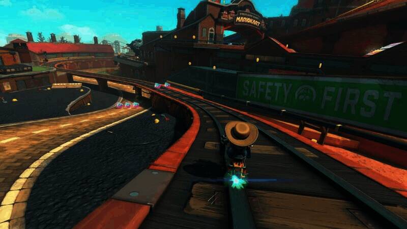 《马里奥赛车：世界》漫游模式自由驰骋场景