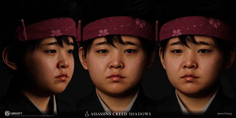 《刺客信条:影》游戏角色建模图3