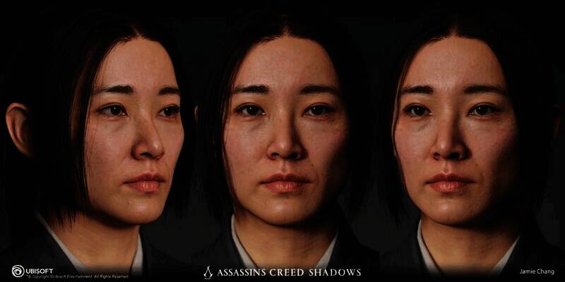 《刺客信条:影》游戏角色建模图4