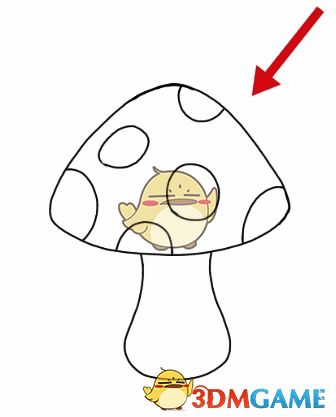 画世界怎么在规定的区域内填色?画世界pro插画怎么区域上色? 蘑菇线稿绘制示例图片