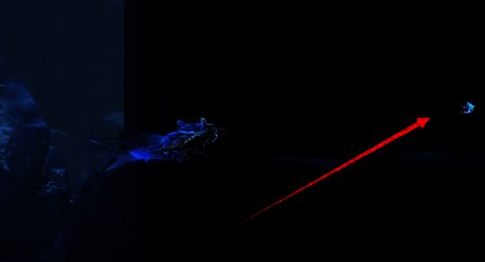 跳到右边崖壁洞口的游戏画面