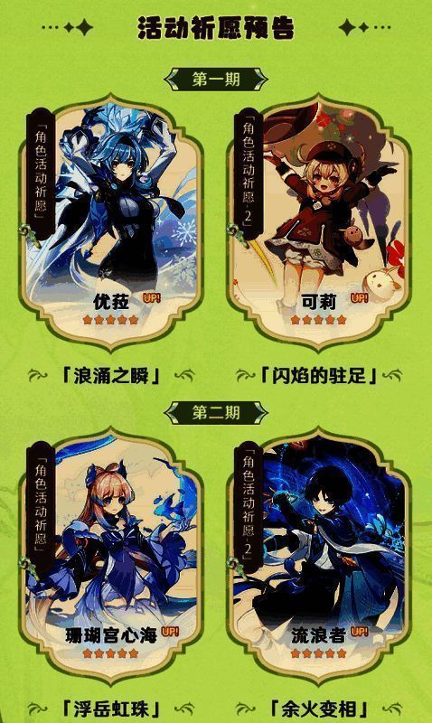 原神3.8版本活动祈愿信息展示图