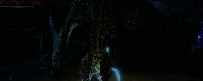 《怪物猎人：荒野》中煌雷龙的游戏画面