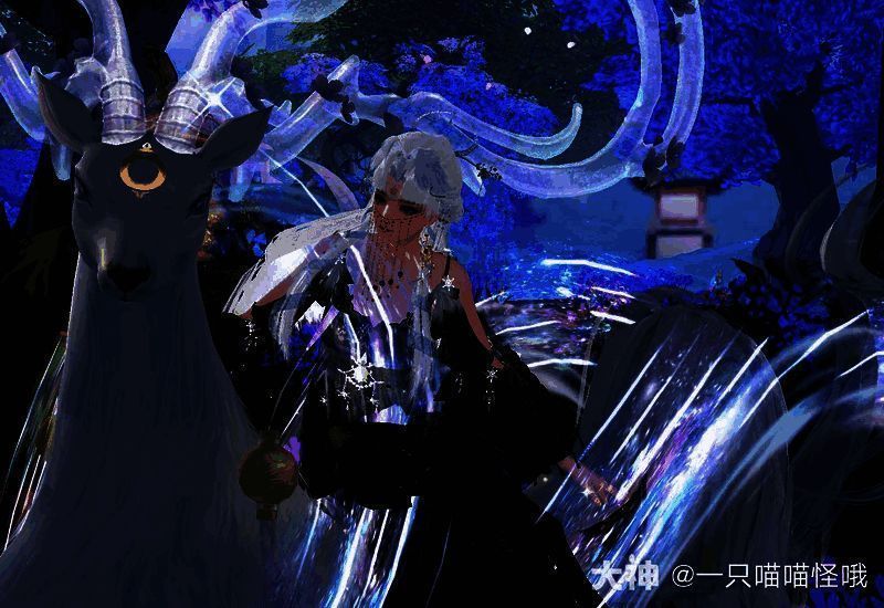 清夜染霜搭配照无眠面具和月白催雪发型骑白羽浩歌的少侠形象