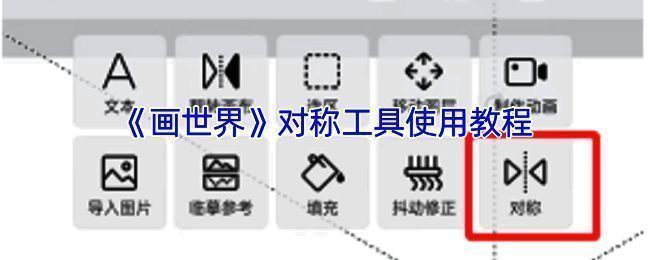 画世界对称功能启用后的画布展示