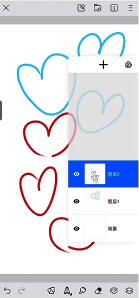 画世界选择图层操作示意图