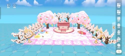 《摩尔庄园》手游人气家装作品樱花钢琴区
