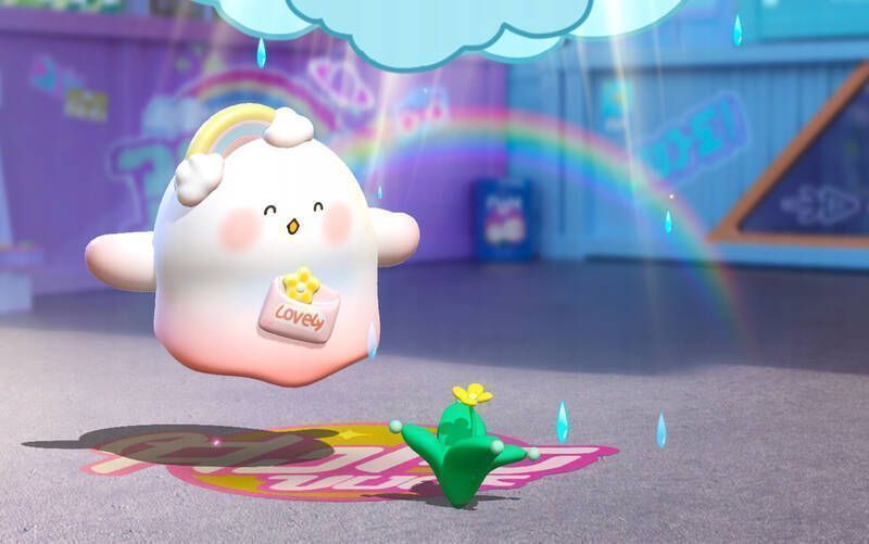 彩虹水波蛋形象图