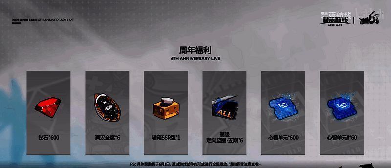 《碧蓝航线》6周年福利画面