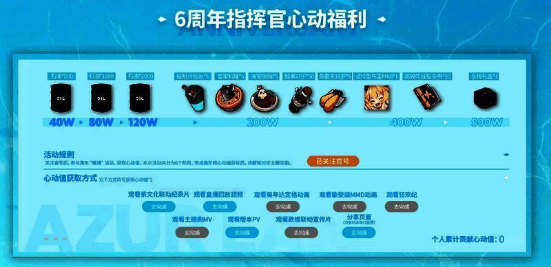 《碧蓝航线》官网周年活动画面