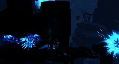 玩家与宝箱旁敌人战斗图