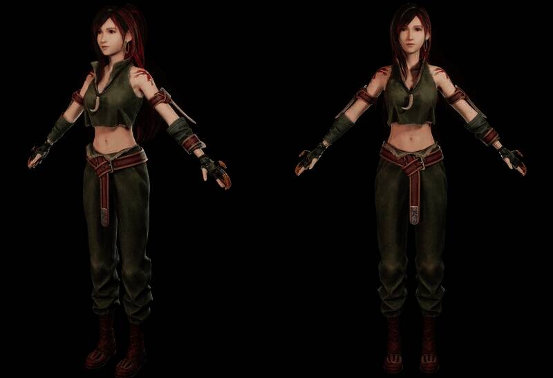 《最终幻想》蒂法和爱丽丝等角色新3D模型图