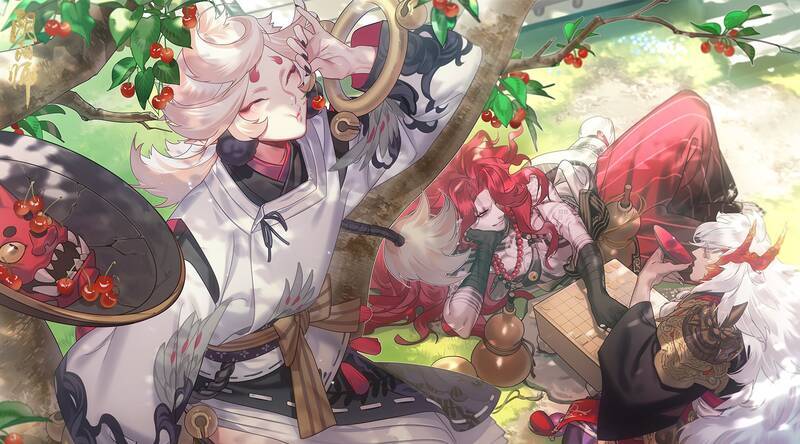 专属插画「畅日闲弈」