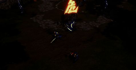 霞玲释放黄色光圈图