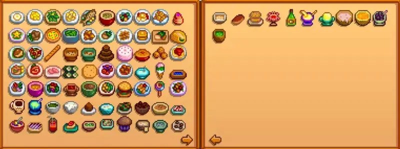 星露谷物语烹饪食品展示图1