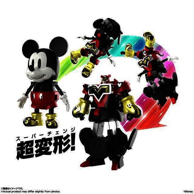 超合金变形版米老鼠模玩变形为机甲状态