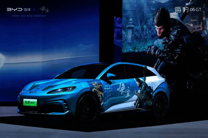 2024广州车展比亚迪与《黑神话：悟空》联动痛车及现场情况