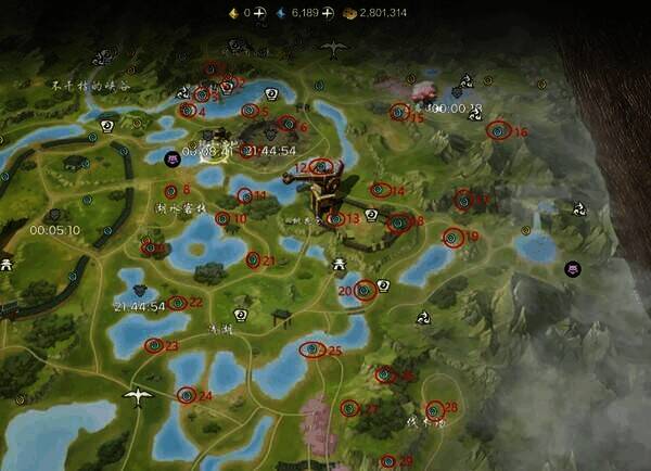 明道鸟猎捕团山寨记忆之灵分布区域配图