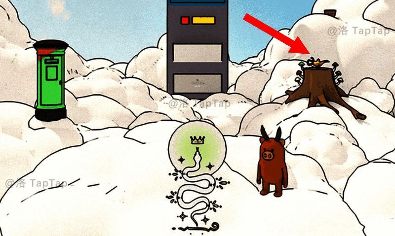 树墩上的神灯图片