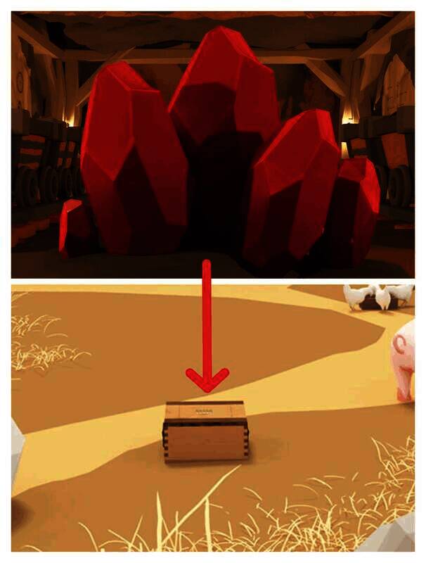 红色大矿石及第二个场景剩下的箱子