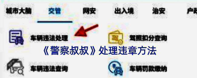 警察叔叔APP违章处理页面示例图