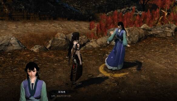 和苏锦绣对话及自动寻路界面