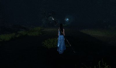 玩家挑战机关石人的场景