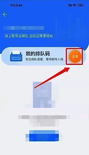 在云排队页面点击查询