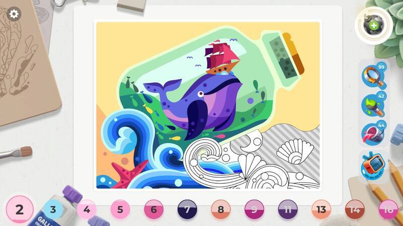 《画廊：涂色本和装饰》游戏截图5